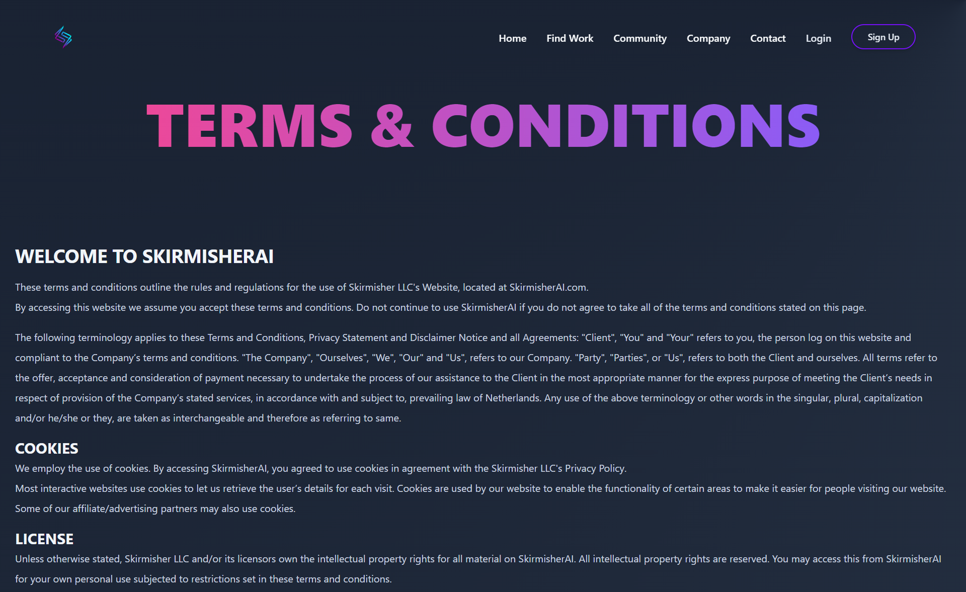  Terms and Conditions
